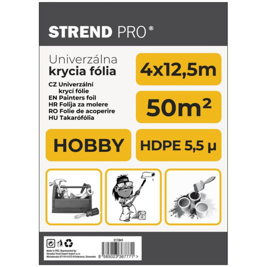 Painters covering foil 4x12,5m (0,0055mm) Painters covering foil 4x12,5m (0,0055mm)