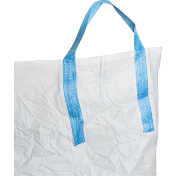 Bag BigBag TOF4, 90x90x120 cm, PP, 4 ears, white, flat bottom bag, max. 1000 kg