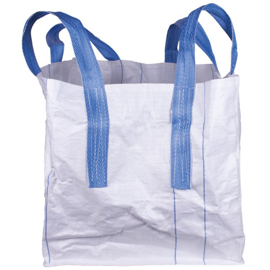Bag BigBag TOF4, 90x90x120 cm, PP, 4 ears, white, flat bottom bag, max. 1000 kg Bag BigBag TOF4, 90x90x120 cm, PP, 4 ears, white, flat bottom bag, max. 1000 kg