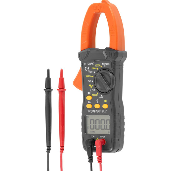 Multimeter Strend Pro Premium, digital, clamp, 1000A, 2xAAA