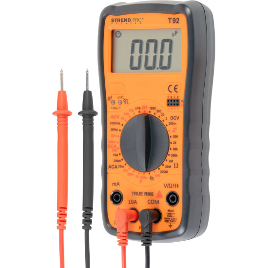 Multimeter Strend Pro Premium, digital, 1000A, 10A, 9V battery
