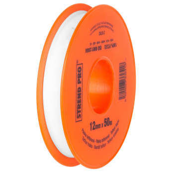 Teflon tape Strend Pro PTFE.100, 12x0.100 mm, L-50 m, 5 pcs Teflon tape Strend Pro PTFE.100, 12x0.100 mm, L-50 m, 5 pcs