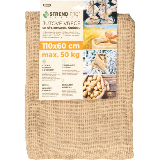 Bag Strend Pro Garden, jute, 110x60 cm, max. 50 kg, with drawstring