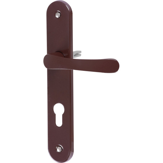 Oval shield and oval handle set Michaela V90, brown