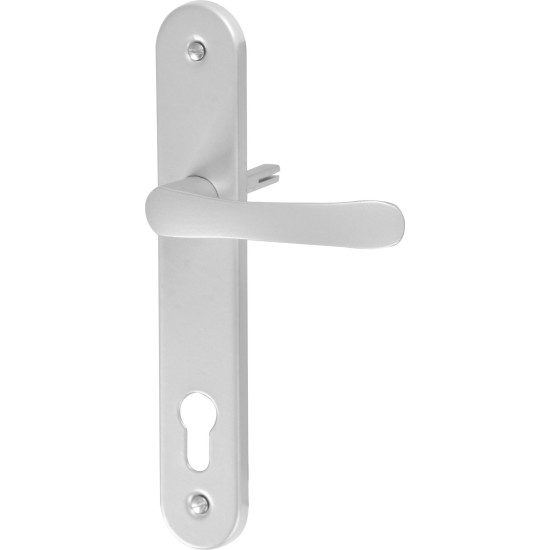 Oval shield and oval handle set Michaela V72, silver