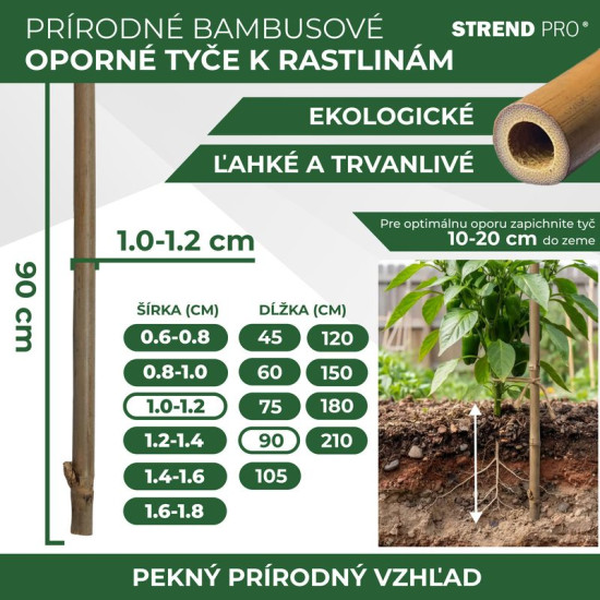 Опора для растений Gаrden KBT 0900/10-12 мм, 10 шт, бамбуковая, растений Опора для растений Gаrden KBT 0900/10-12 мм, 10 шт, бамбуковая, растений