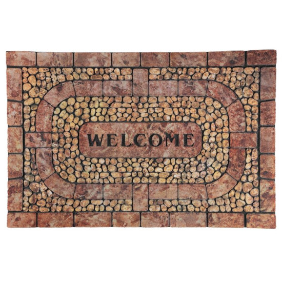 Коврик MagicHome RBM 406, перед дверью, Welcome, резиновый, 89x58 см
