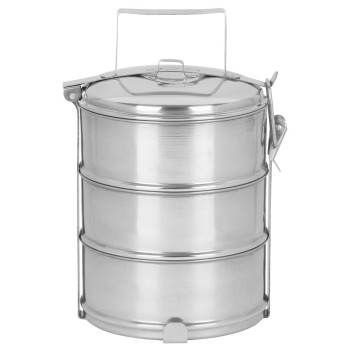 Lunch box MagicHome SS682, 3x1.2 lit., stainless steel, Stainless steel. 16x26 cm