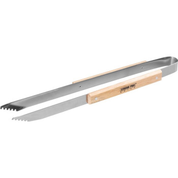 Strend Pro Grill tongs, BBQ, for grill, stainless steel, 45 cm, wooden handle