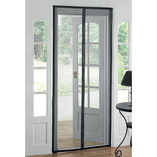 Strend Pro net, 220x120 cm, against insects and mosquitoes, for balcony doors, 9x magnet, black Strend Pro net, 220x120 cm, against insects and mosquitoes, for balcony doors, 9x magnet, black