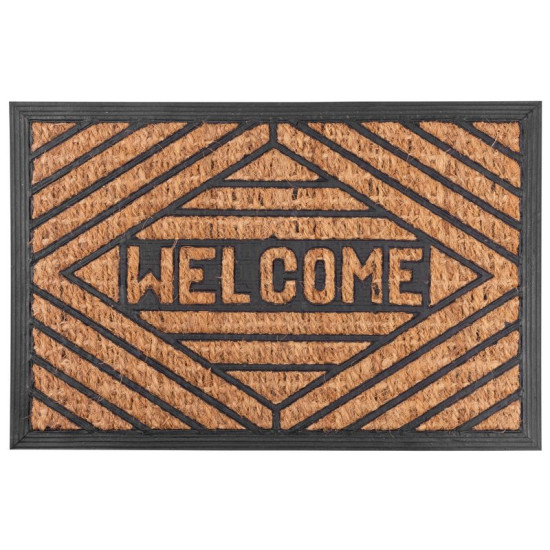 MagicHome RBP 193 mat, in front of the door, Welcome 3, 40x60 cm, rubber/panama