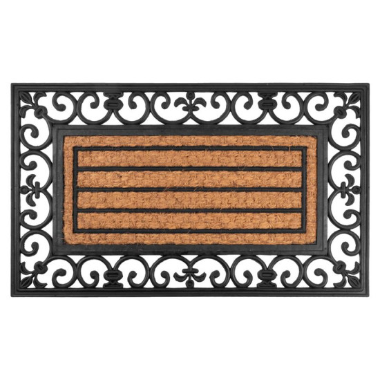 Doormat MagicHome RBP 156, in front of the door, Ornament, 45x75 cm, rubber/panama Doormat MagicHome RBP 156, in front of the door, Ornament, 45x75 cm, rubber/panama