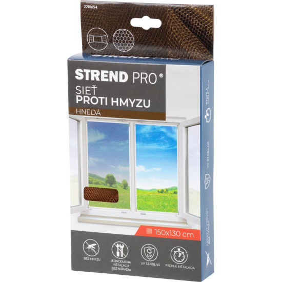FlyScreen3 net 150x130 cm, against insects and mosquitoes, for window, brown PE FlyScreen3 net 150x130 cm, against insects and mosquitoes, for window, brown PE