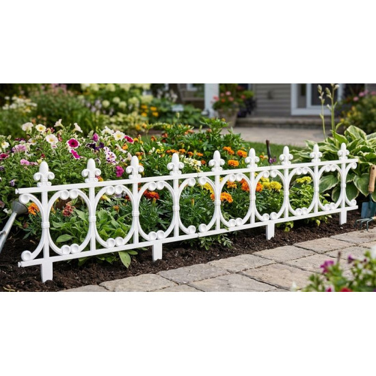 Fence Gardens F755, 64x34 cm, plastik, valge, dekoratiivne miniaed Fence Gardens F755, 64x34 cm, plastik, valge, dekoratiivne miniaed
