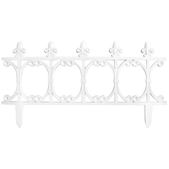 Fence Gardens F755, 64x34 cm, plastik, valge, dekoratiivne miniaed Fence Gardens F755, 64x34 cm, plastik, valge, dekoratiivne miniaed