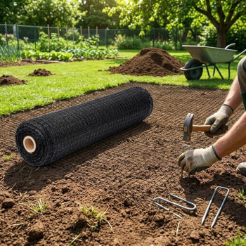 Anti-mole net GrassGuard, mesh 10x10 mm, 2 m, L-200 m, in the ground, against moles