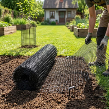 Anti-mole net GrassGuard, mesh 16x12 mm, 2 m, L-200 m, in the ground, against moles