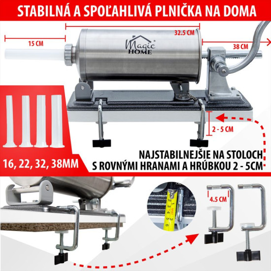 Vorstimasin Porking SM208, vorstile ja sealihavorstile, horisontaalne, 4 kg, manuaal Vorstimasin Porking SM208, vorstile ja sealihavorstile, horisontaalne, 4 kg, manuaal