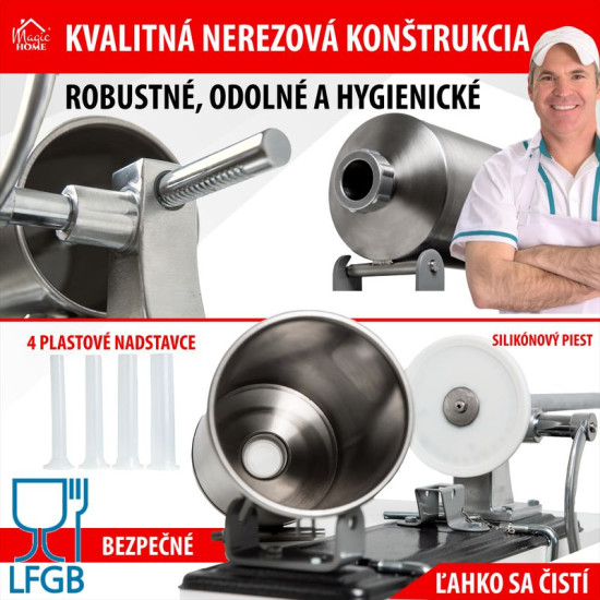 Vorstimasin Porking SM208, vorstile ja sealihavorstile, horisontaalne, 4 kg, manuaal Vorstimasin Porking SM208, vorstile ja sealihavorstile, horisontaalne, 4 kg, manuaal