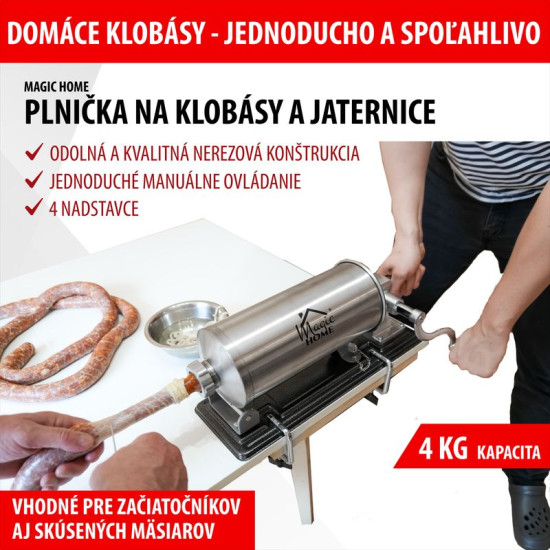 Vorstimasin Porking SM208, vorstile ja sealihavorstile, horisontaalne, 4 kg, manuaal Vorstimasin Porking SM208, vorstile ja sealihavorstile, horisontaalne, 4 kg, manuaal