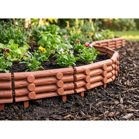 Garden fence GF067, 44x31 cm, plastic, terracotta Garden fence GF067, 44x31 cm, plastic, terracotta