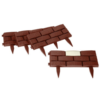 Päikesepatareiga  peenrapiire GB004, 45x29 cm, plastik, LED, pak. 4 tk.