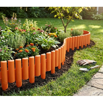 Garden border GE037, 27x24 cm, PP, terracotta, pac. 8 pcs Garden border GE037, 27x24 cm, PP, terracotta, pac. 8 pcs