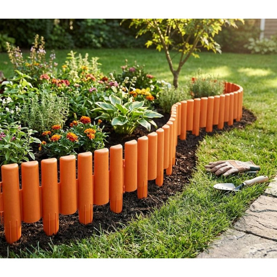 Garden border GE037, 27x24 cm, PP, terracotta, pac. 8 pcs Garden border GE037, 27x24 cm, PP, terracotta, pac. 8 pcs
