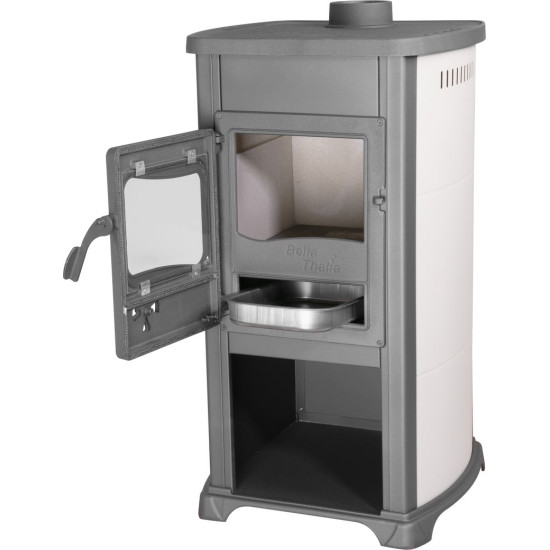 Stove Bella Thalia, beige, 5,4 kW, 120 cm, cast iron/chamotte Stove Bella Thalia, beige, 5,4 kW, 120 cm, cast iron/chamotte