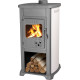 Stove Bella Thalia, beige, 5,4 kW, 120 cm, cast iron/chamotte Stove Bella Thalia, beige, 5,4 kW, 120 cm, cast iron/chamotte