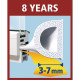 Door seal tesamoll® profile D, 9 mm, white, 100 m Door seal tesamoll® profile D, 9 mm, white, 100 m