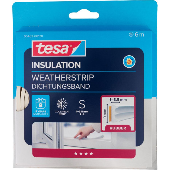 Sealing Strip tesa E-profile, white, L-6 m