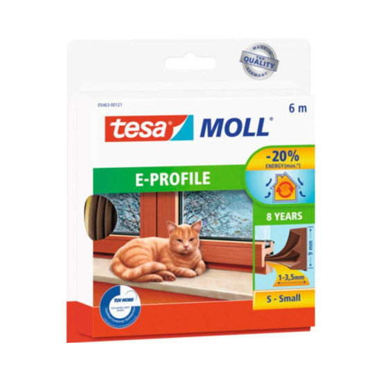 Sealing Strip tesa E-profile, brown, L-6 m