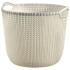 Корзина для белья сurver® KNIT 3673 30л, белая, 40x39x33 см