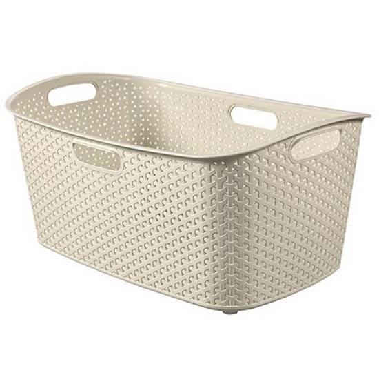 Корзина для белья Curver® MY STYLE 47 лит., кремовая, 60x39x28 см Корзина для белья Curver® MY STYLE 47 лит., кремовая, 60x39x28 см