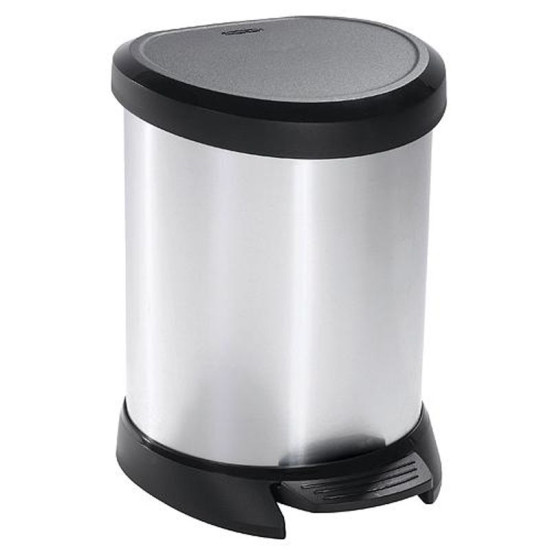 Curver® DECO BIN 05L, hõbedane/must
