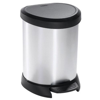 Curver® DECO BIN 20L, hõbe/must