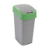 Trash bin Curver® FLIP BIN 25L, gray-silver/green