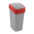 Мусорник Curver® FLIP BIN 25L, серо-серебристый/красный