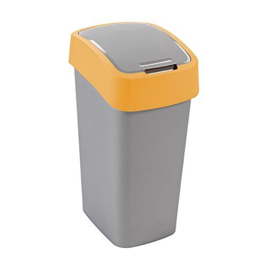 Curver® FLIP BIN 50L, hall-hõbedane/kollane