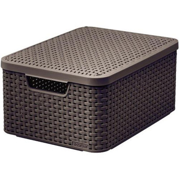 Pesukorv Curver® STYLE M LID, tumepruun, 38x29x17 cm, kaanega Pesukorv Curver® STYLE M LID, tumepruun, 38x29x17 cm, kaanega