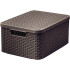 Ящик для белья сurver® STYLE M LID, темно-коричневый, 38x29x17 см, с крышкой