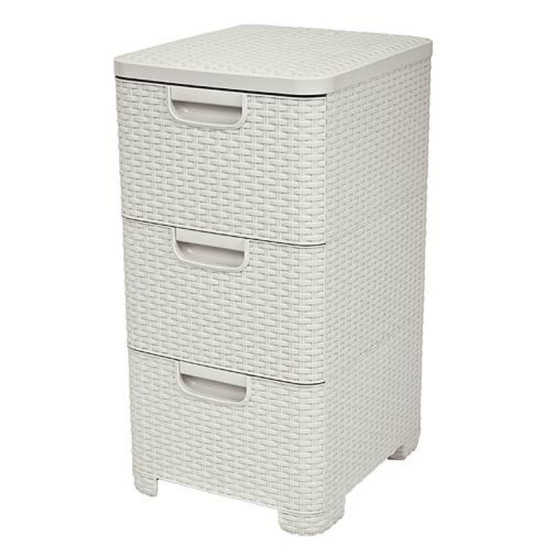 Kummut Curver® STYLE 3x sahtlit, kreem, 33x60x38 cm