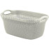 Корзина для белья сurver® KNIT 3677 40л, белая, 60x27x39 см