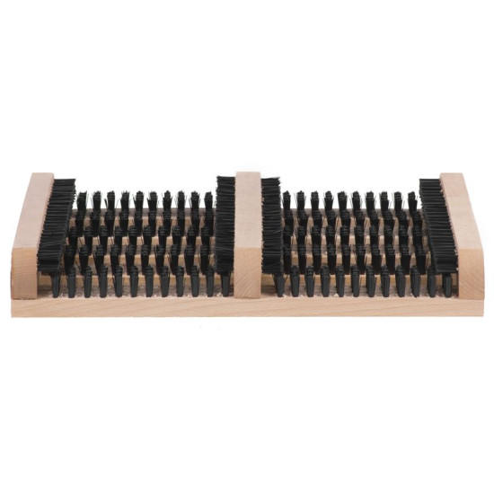 Doormat GECO WMN.1, in front of the door, 36x26.5x5.5 cm, wood, shoe scraper
