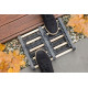 Doormat GECO WMN.1, in front of the door, 36x26.5x5.5 cm, wood, shoe scraper