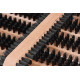 Doormat GECO WMN.1, in front of the door, 36x26.5x5.5 cm, wood, shoe scraper