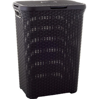 Pesukorv Curver® NATURAL STYLE 60L, tumepruun, 44x61x34 cm Pesukorv Curver® NATURAL STYLE 60L, tumepruun, 44x61x34 cm