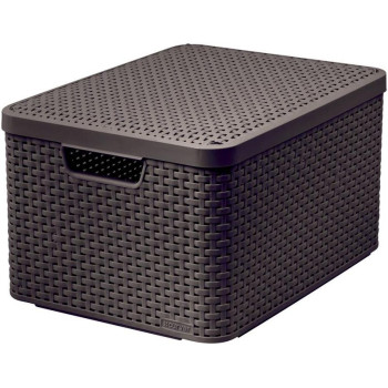 Pesukorv Curver® STYLE2 LID L, tumepruun, 45x25x33 cm, kaanega Pesukorv Curver® STYLE2 LID L, tumepruun, 45x25x33 cm, kaanega