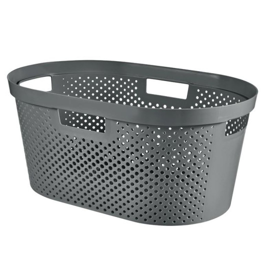 Pesukorv Curver® INFINITY RECYCLED 40L, antratsiit, 59x39x27 cm